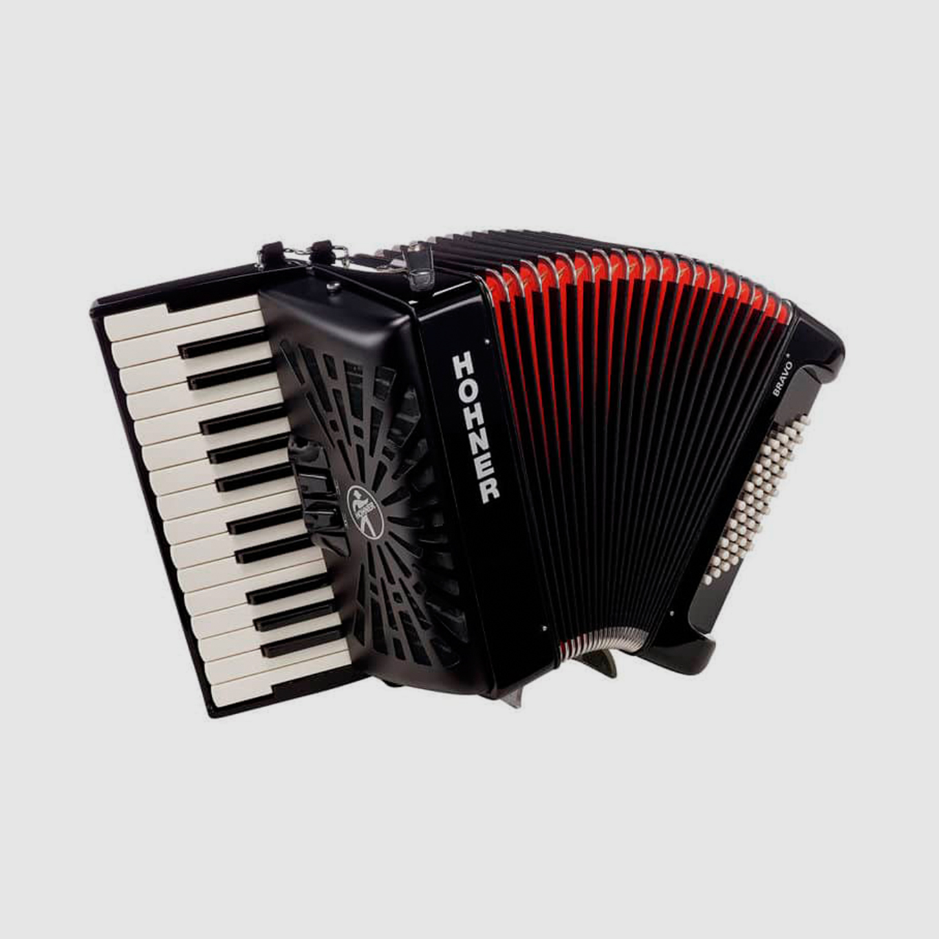 Hohner Bravo II 48 Black silent key